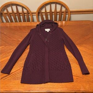 Cambridge Dry Goods Deep Purple Cardigan Sweater